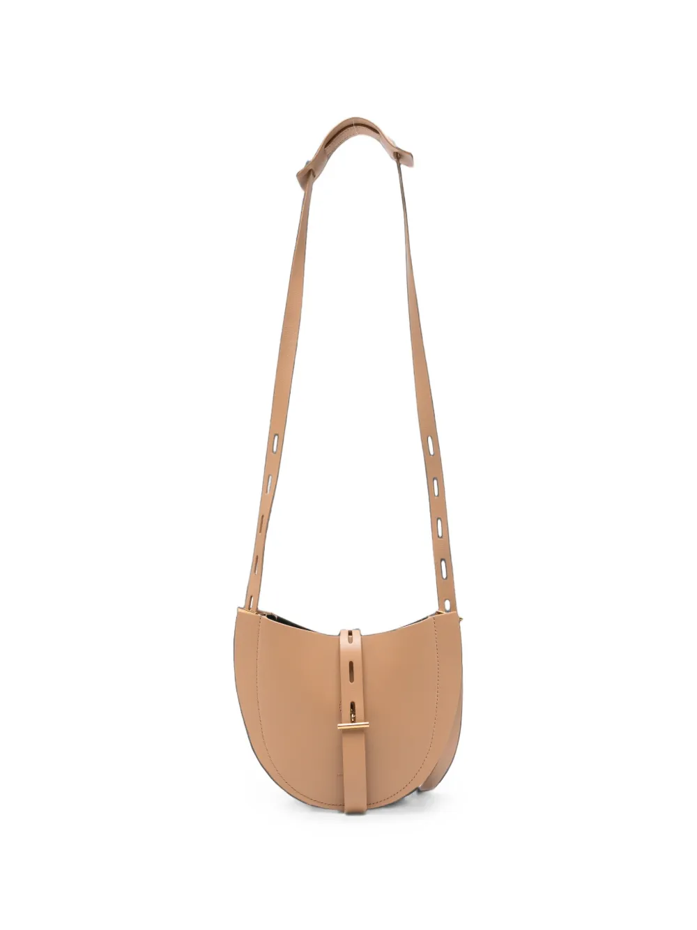 MINOBOSSI half-moon leather shoulder bag - Toni neutri