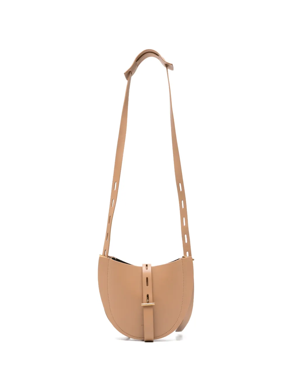 MINOBOSSI half-moon leather shoulder bag - Toni neutri