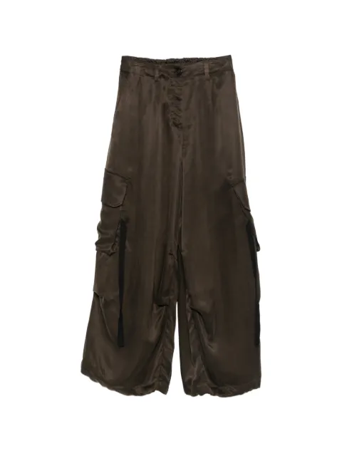 Isabel Benenato satin cargo pants