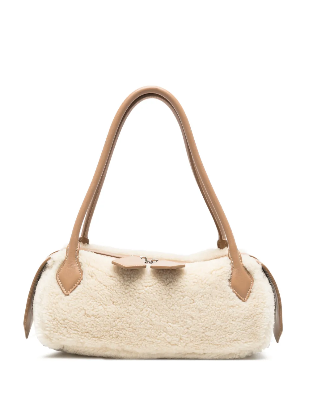 MINOBOSSI Anna shearling-effect tote bag - Neutrals