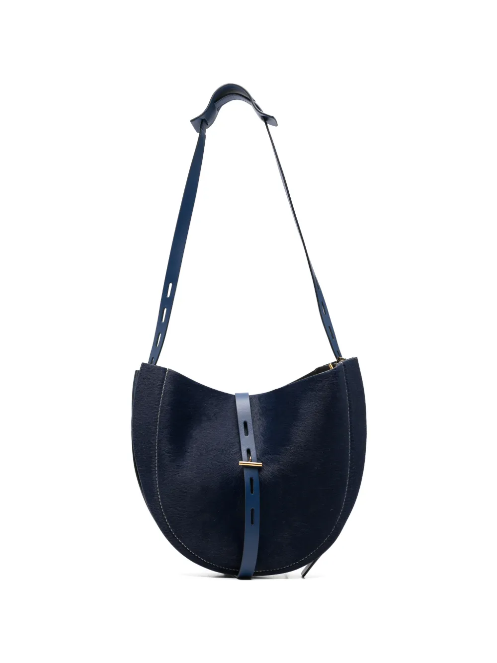 MINOBOSSI Lizzie calf-hair cross body bag - Blu
