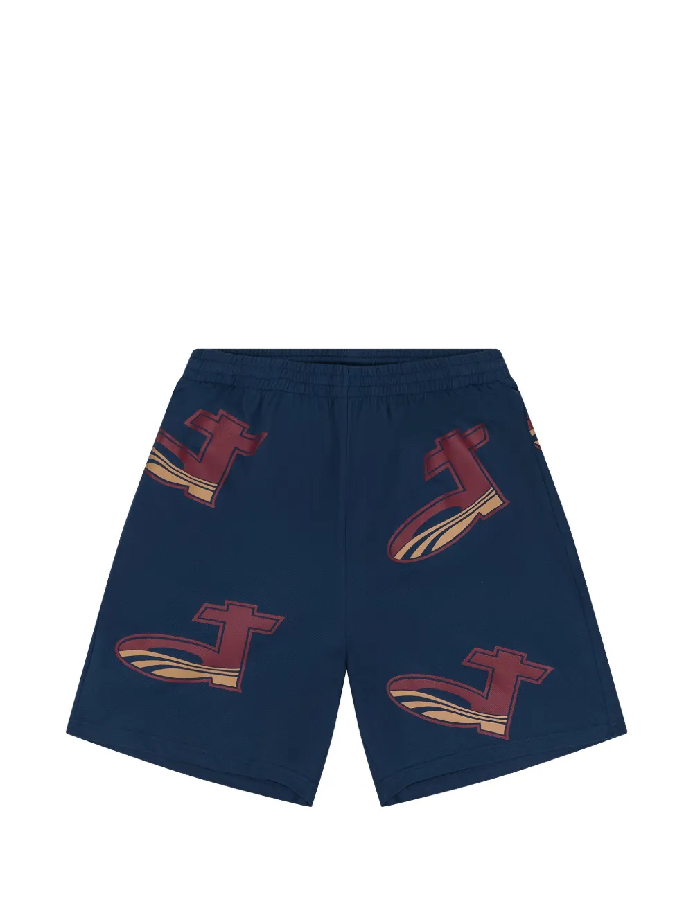 Denim Tears Logo-print Mesh Shorts In Blue