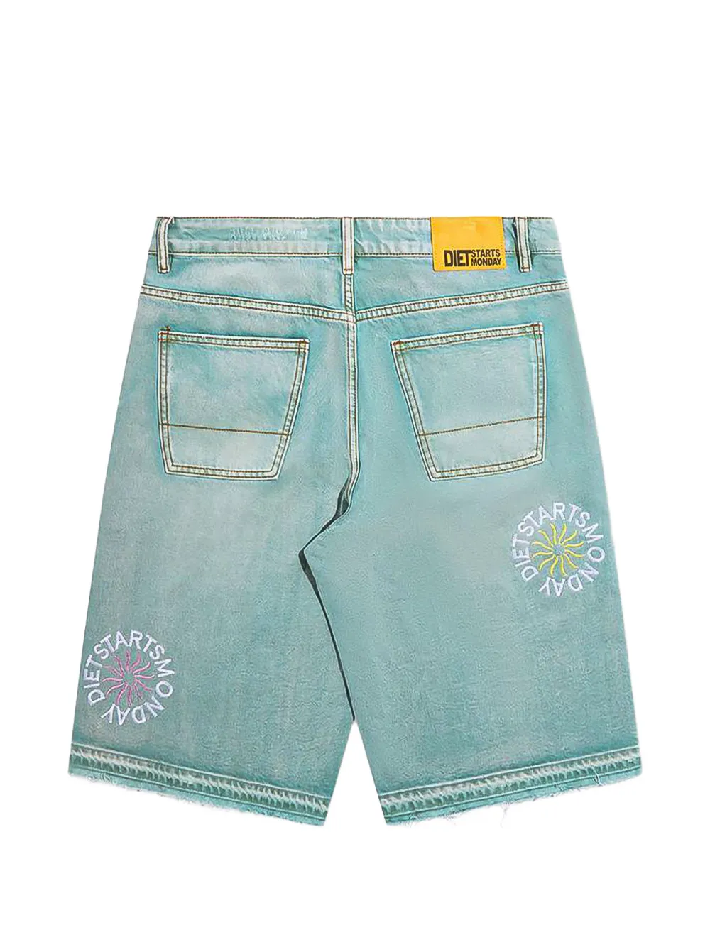 Diet Starts Monday SOL denim shorts met print Blauw