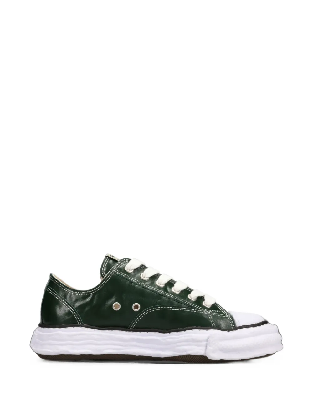 Maison MIHARA YASUHIRO Peterson23 OG sole wrinkled leather low-top sneakers Groen