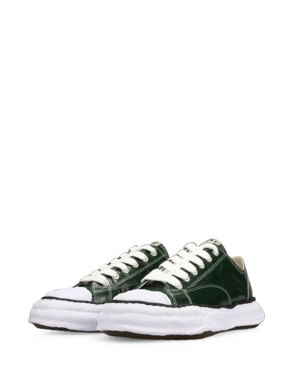 Maison MIHARA YASUHIRO Peterson23 OG sole wrinkled leather low-top sneakers Groen