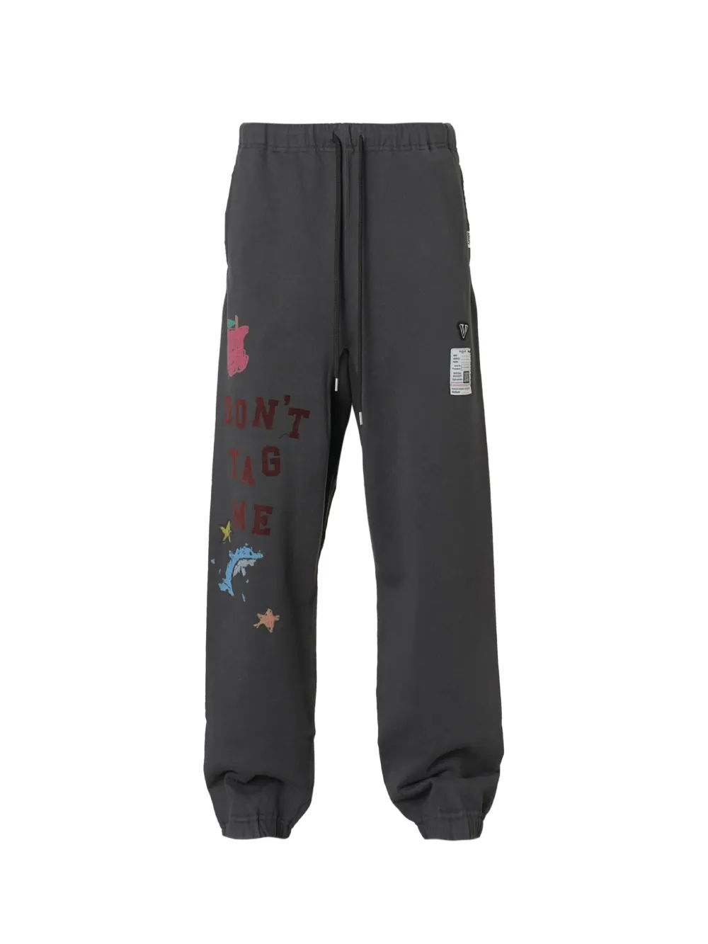 Maison MIHARA YASUHIRO doodle printed sweat pants - Grigio