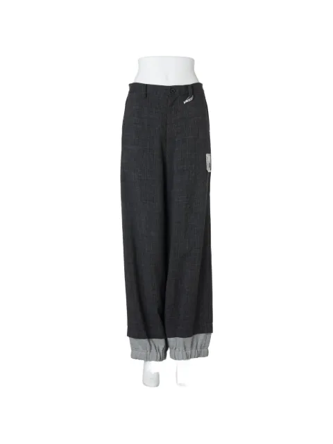 Maison MIHARA YASUHIRO mix layered houndstooth pants