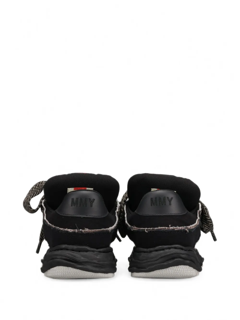 Maison MIHARA YASUHIRO Wayne Puffer OG sole patterned lace canvas low-top sneakers Zwart