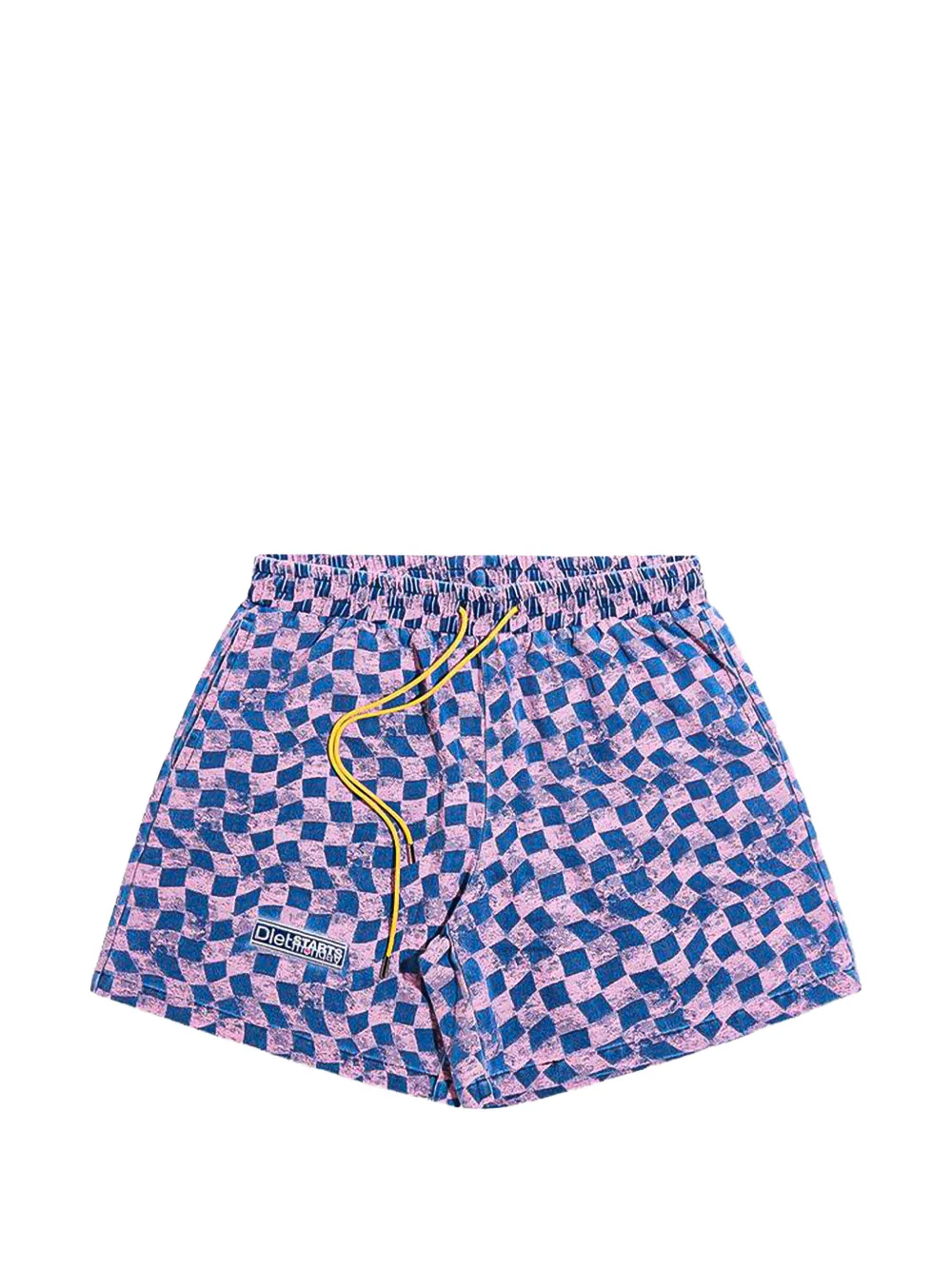 Diet Starts Monday warped checkered shorts - Blu