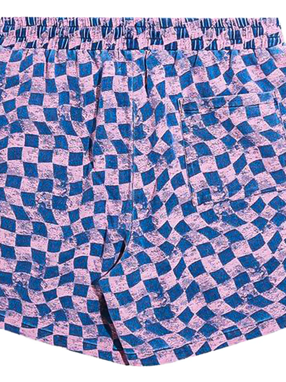Diet Starts Monday Geruite shorts met vervormd effect Blauw