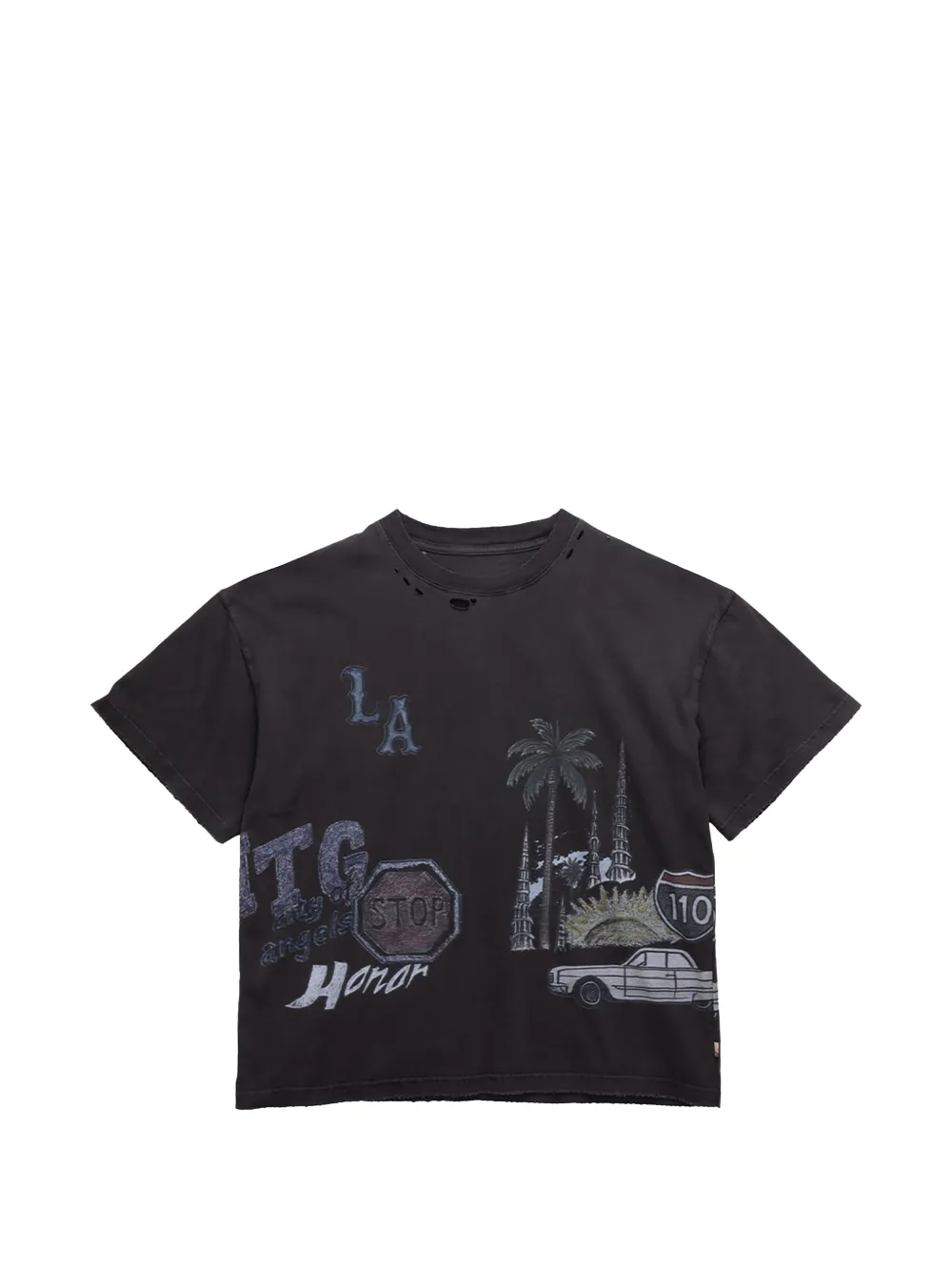 Honor The Gift All Over Los Angeles T-shirt In Black