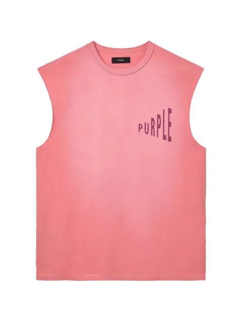 Purple Brand Amplified logo-print tank top