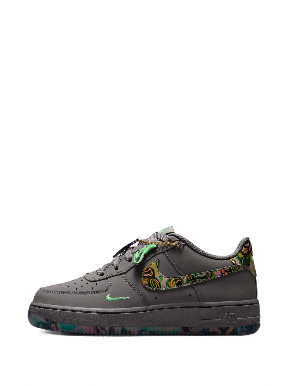 Nike Kids Air Force 1 Low charm-detail sneakers - Grigio