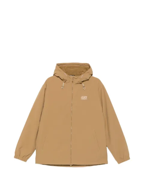 Ea7 Emporio Armani logo-patch hooded jacket