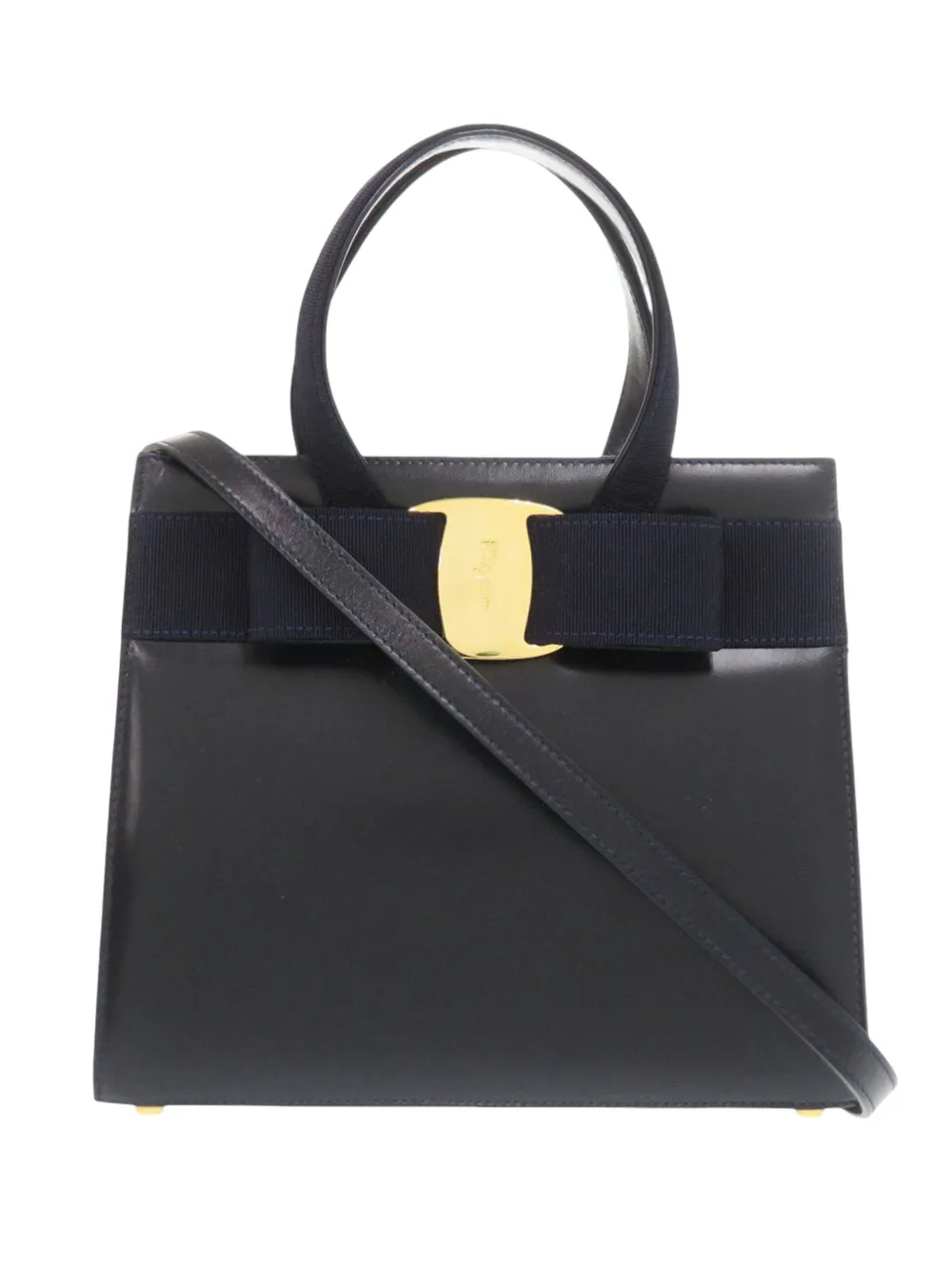 Ferragamo Pre-Owned Borsa a tracolla con fiocco Vara 1990-2000 - Nero