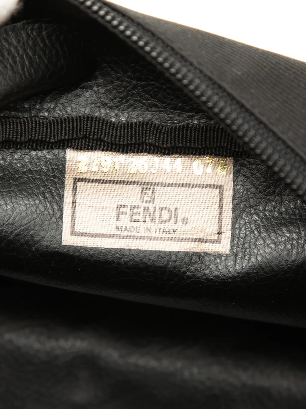 Fendi Pre-Owned 1900s nylon toilettas met logo Zwart