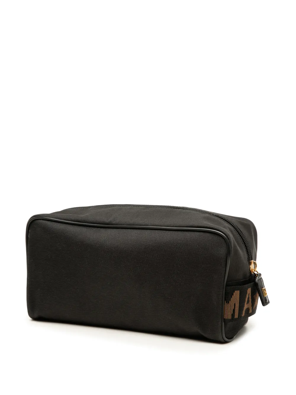 Fendi Pre-Owned 1900s nylon toilettas met logo Zwart