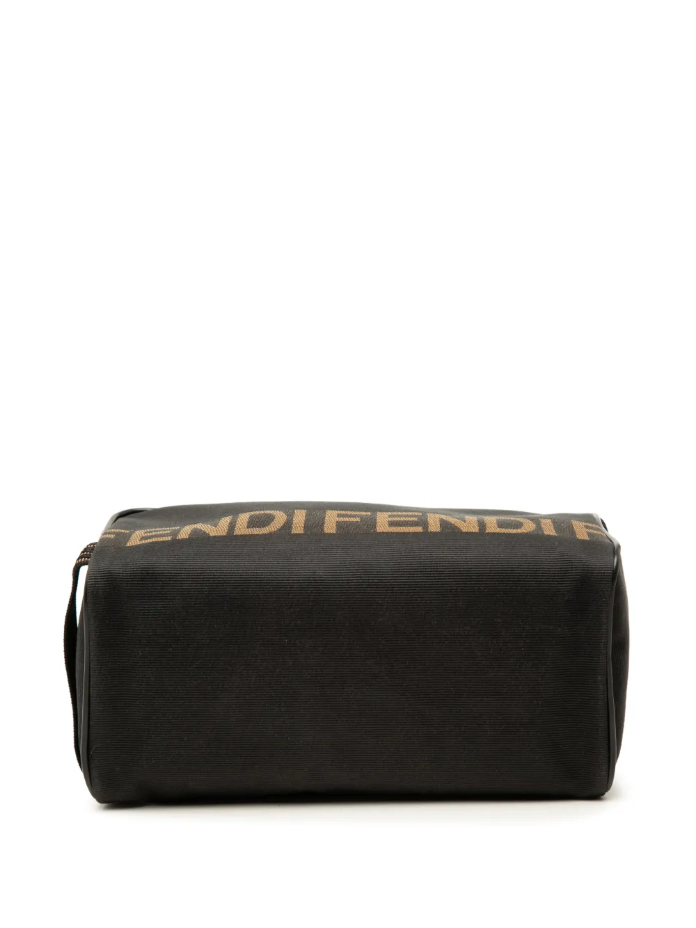 Fendi Pre-Owned 1900s nylon toilettas met logo Zwart