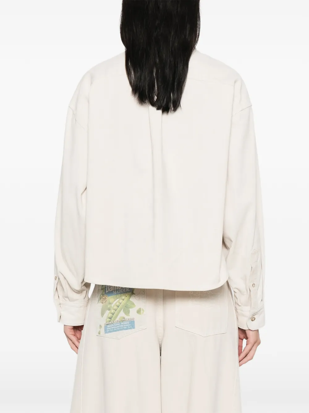 A.P.C. Sophia ribfluwelen overhemd Beige