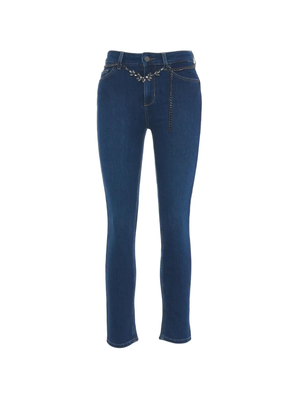 LIU JO embellished chain-link jeans - Blu