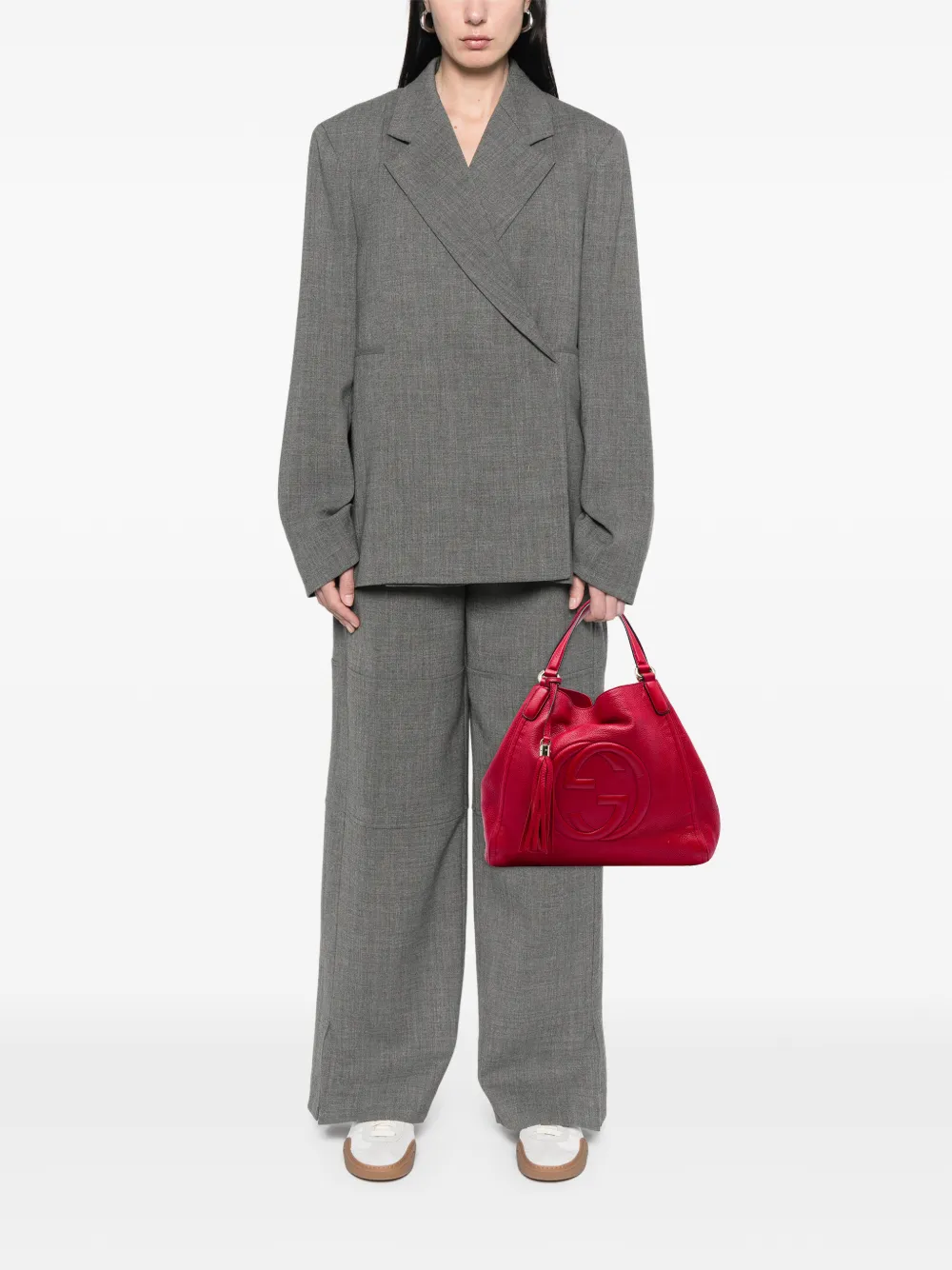 Gucci Pre-Owned 2016-2026 medium Soho Cellarius kalfsleren shopper Rood