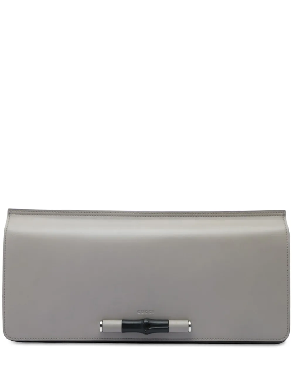 Gucci Pre-Owned 2016-2026 Calfskin Lady Bamboo clutch bag - Grigio