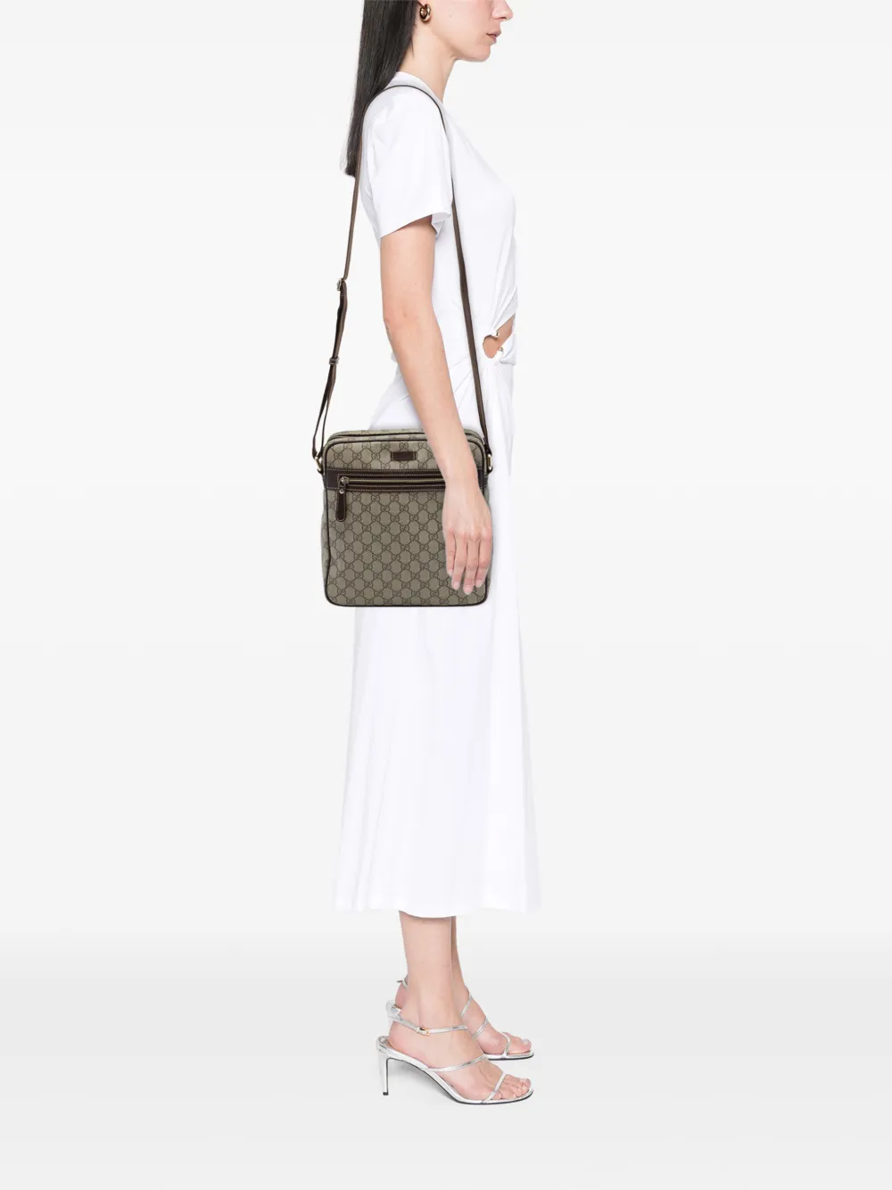 Gucci Pre-Owned 2016-2026 GG Supreme crossbodytas Beige