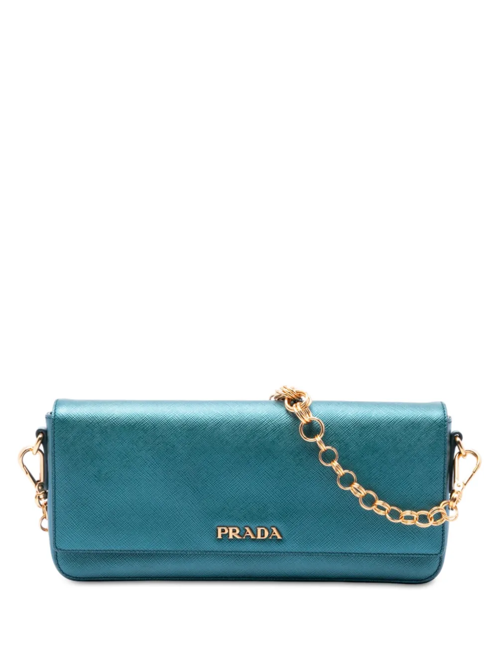 Prada Pre-Owned 2013-2026 Saffiano Lux Chain shoulder bag - Blu