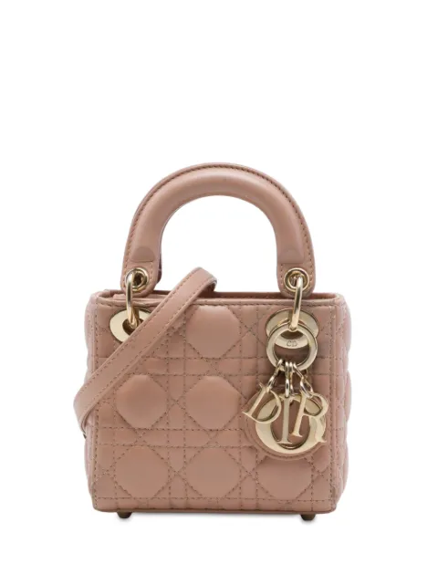 Christian Dior Pre-Owned 2020 Micro Lambskin Cannage Lady Dior satchel