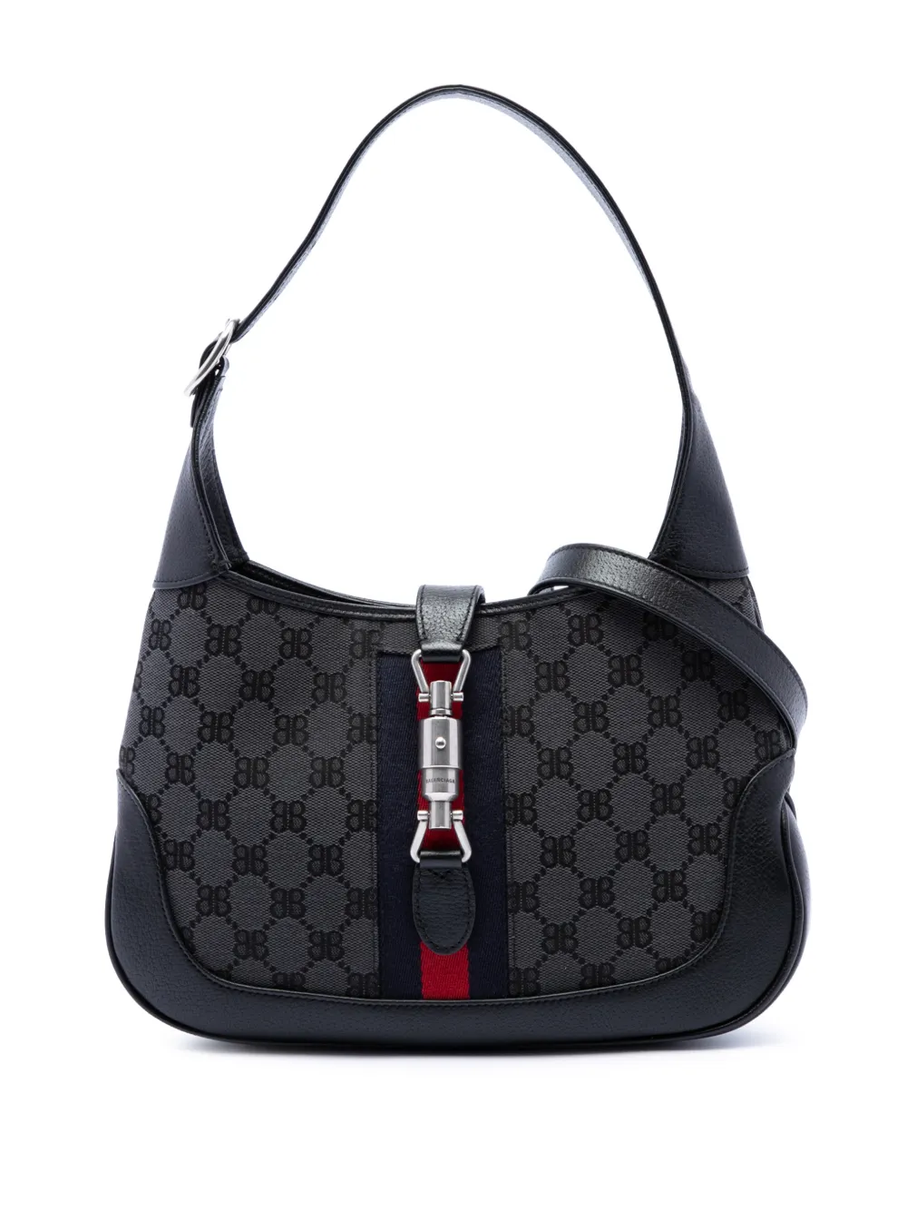 Balenciaga Pre-Owned 2021-2023 Gucci The Hacker Project Small BB Canvas Web Jackie 1961 crossbody bag - Schwarz