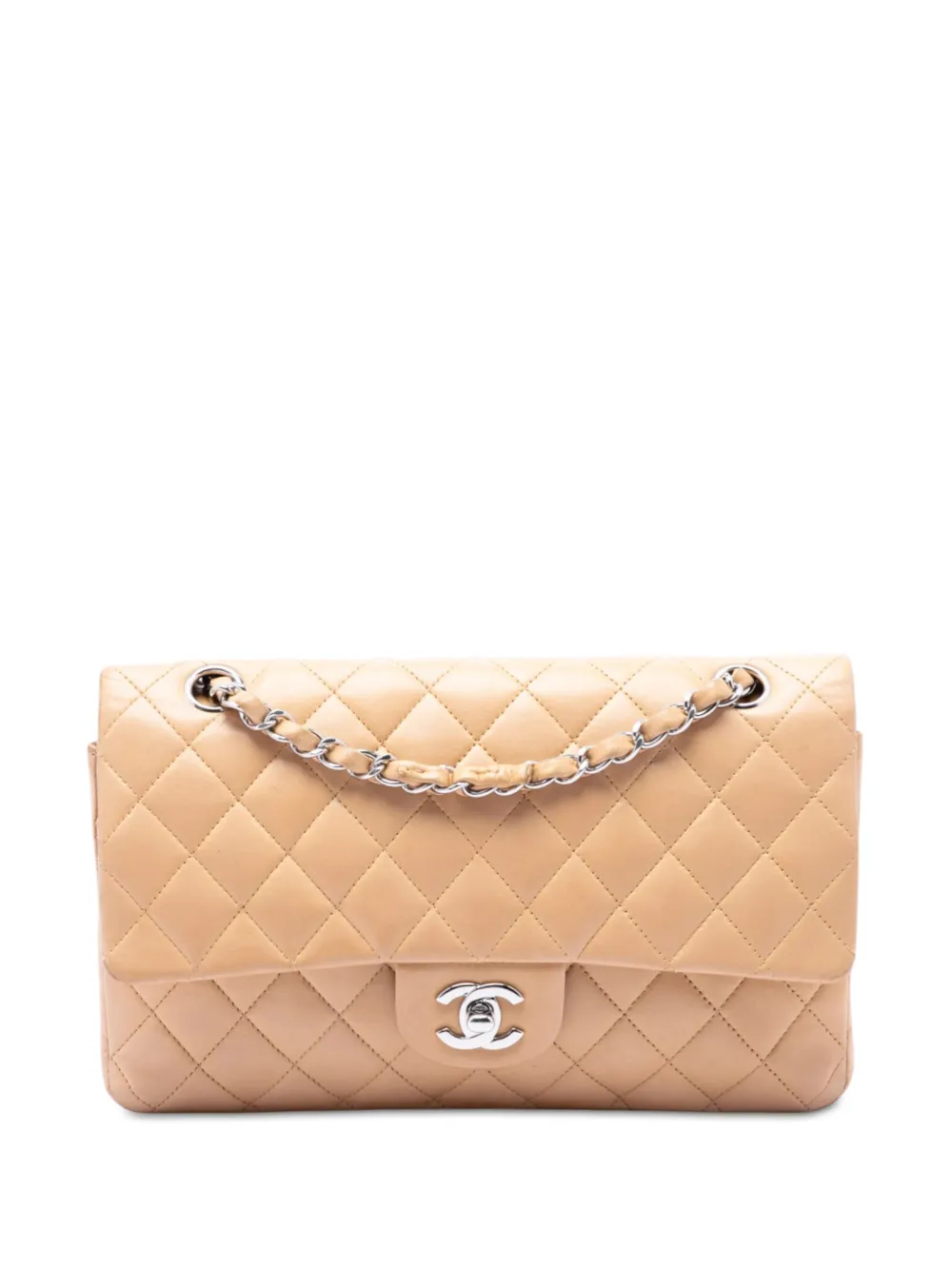 CHANEL Pre-Owned 2006-2008 Medium Classic Lambskin Double Flap shoulder bag - Toni neutri