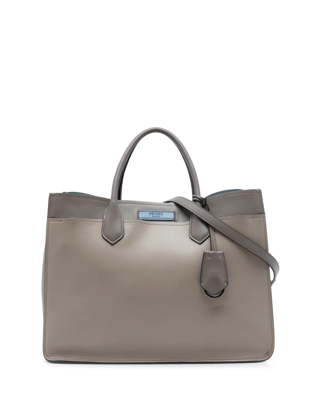 Prada Pre-Owned 2013-2026 City Calf Etiquette satchel - Grigio