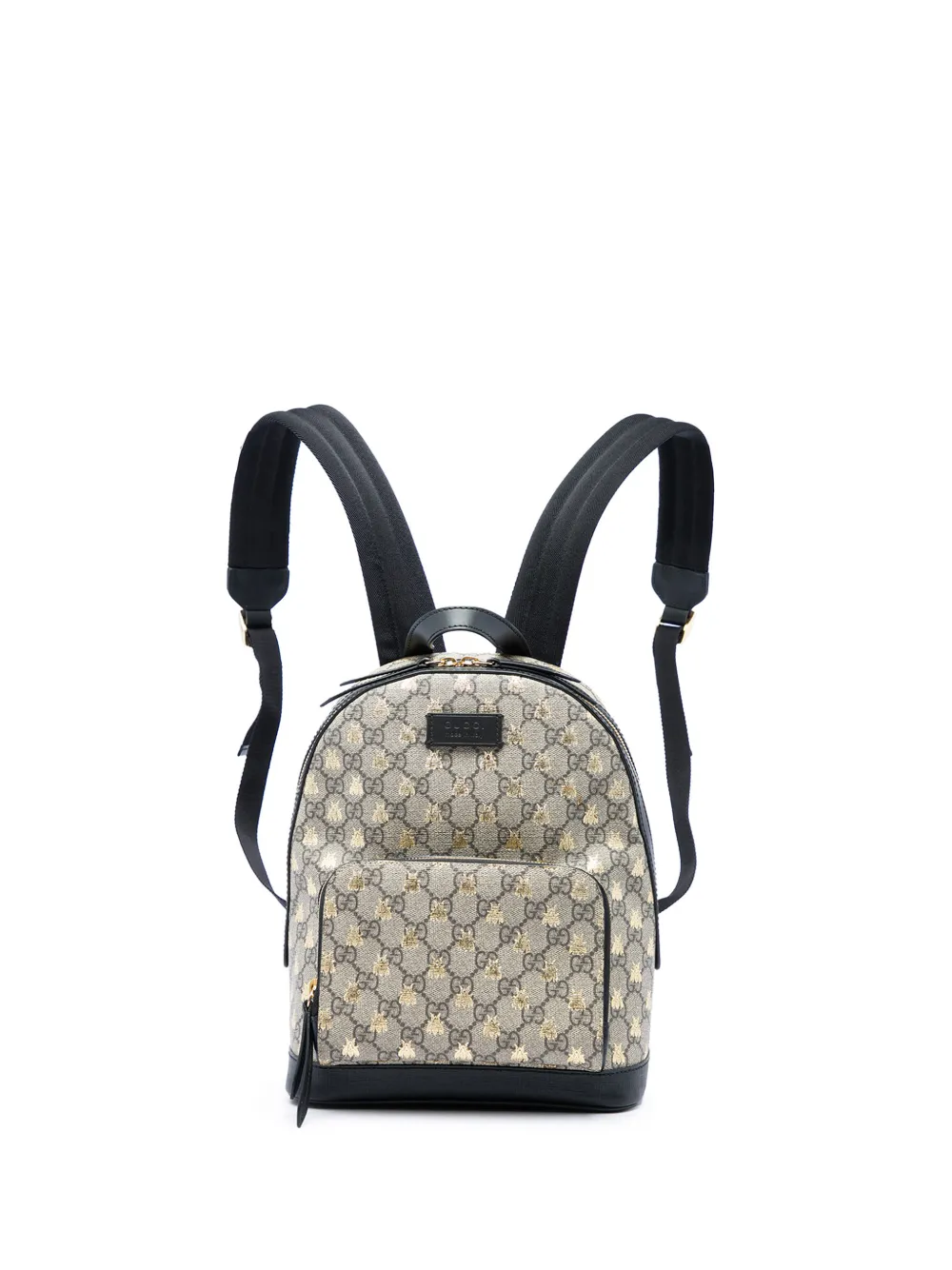 Gucci Pre-Owned 2016-2026 Small GG Supreme Bee backpack - Toni neutri