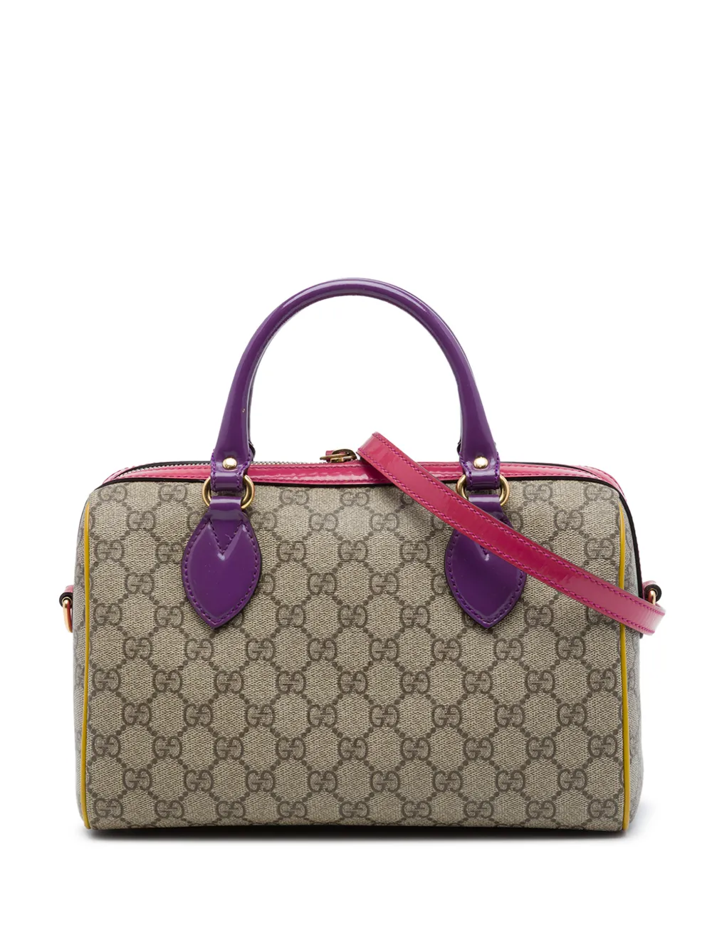 Gucci Pre-Owned Borsa a tracolla GG Supreme Boston piccola 2016-2026 - Viola