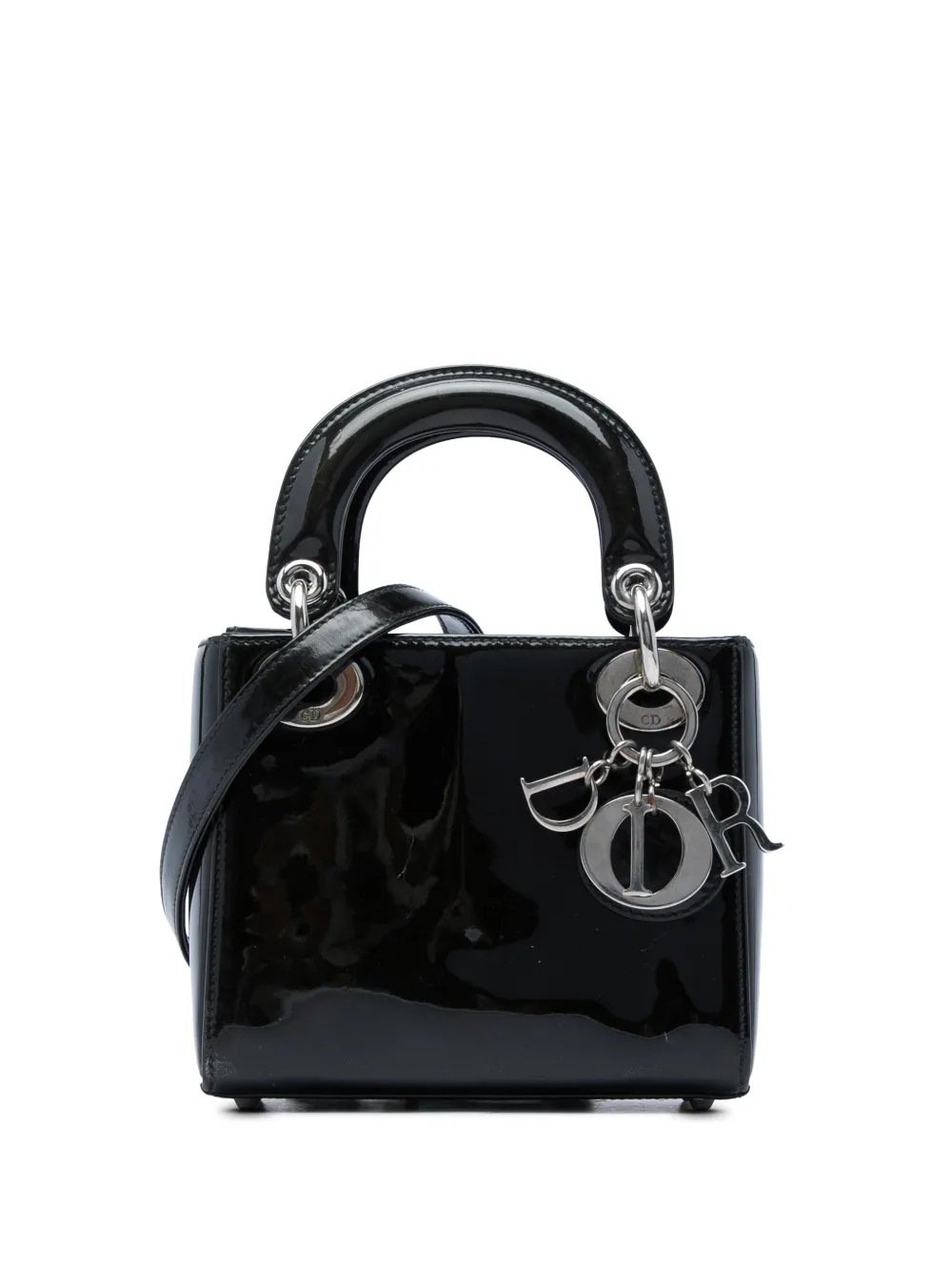 Christian Dior Pre-Owned 2015 Mini Patent Lady Dior satchel - Schwarz
