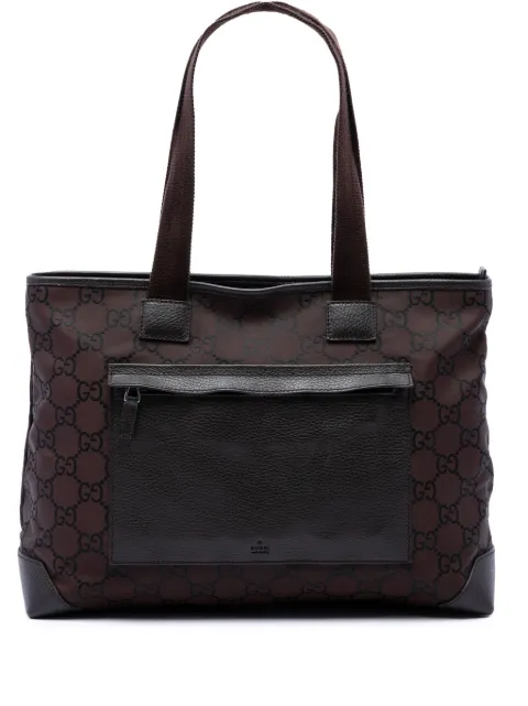 Gucci Pre-Owned GG 尼龙手提包(2016-2026年典藏款)