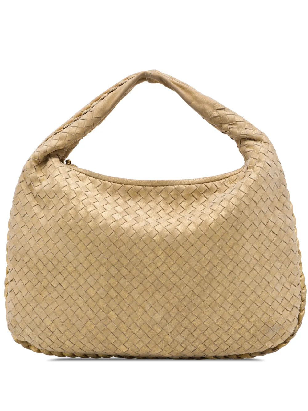 Bottega Veneta Pre-Owned Borsa passepartout Intrecciato Veneta piccola in nappa metallizzata 2004 - Oro