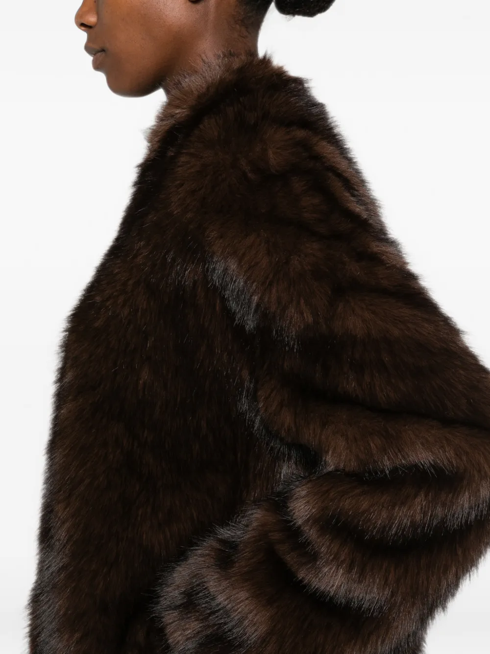 Betta Corradi Jas van imitatiebont Bruin