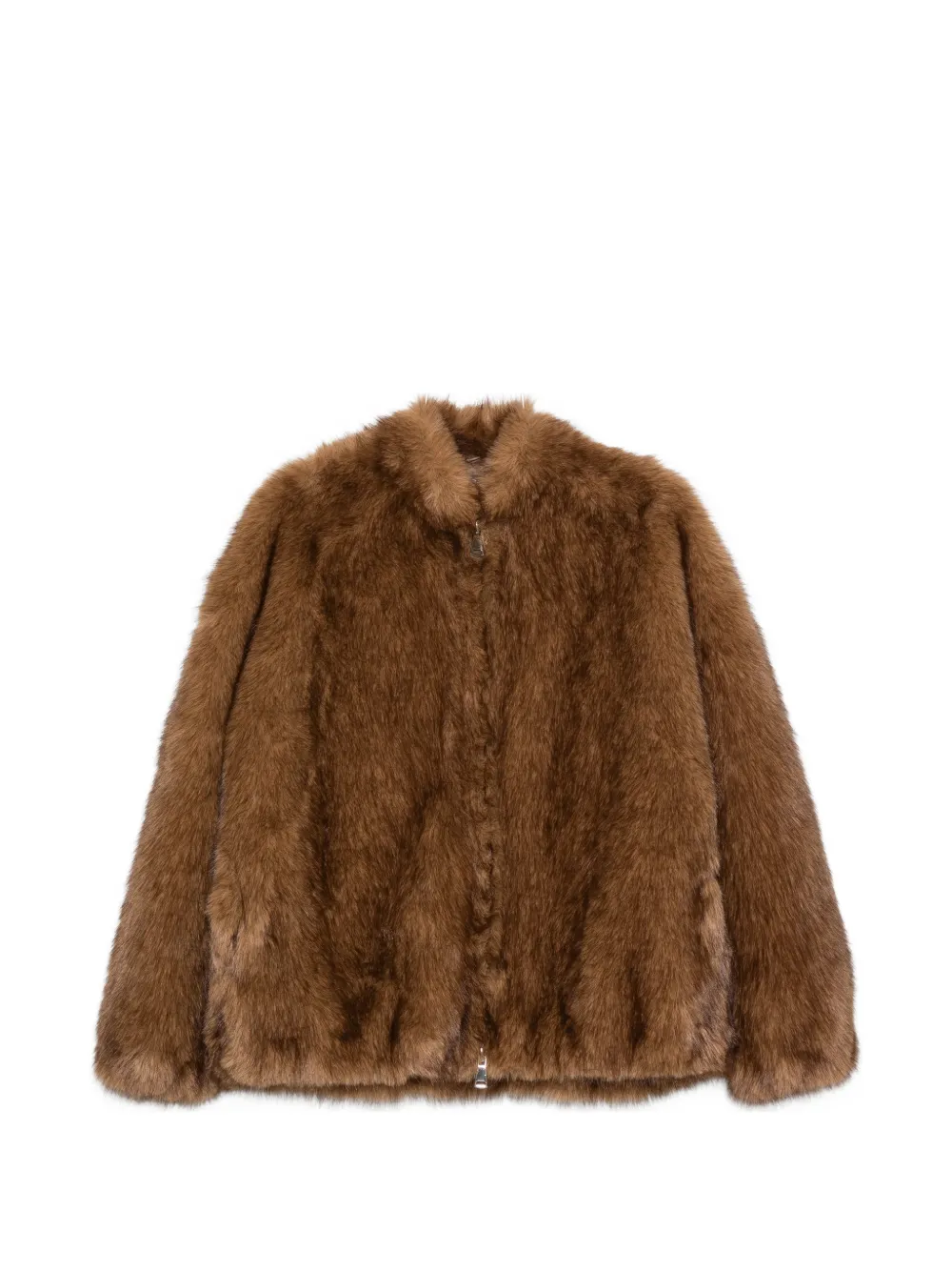 Betta Corradi Faux-fur Coat In Brown