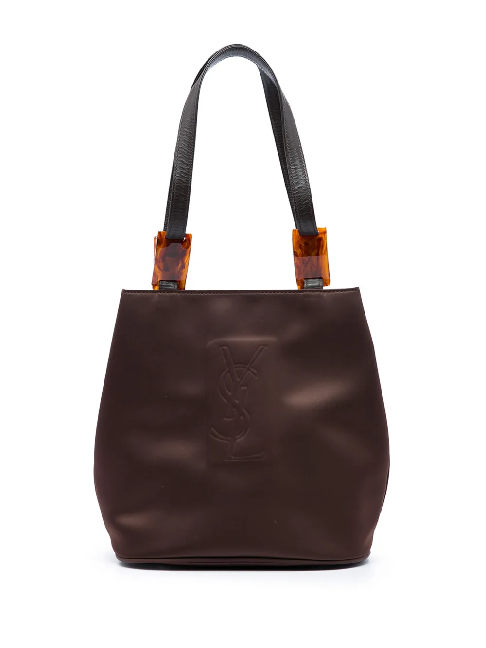 Saint Laurent Pre-Owned 20th Century Nylon Tortoiseshell tote bag - Braun