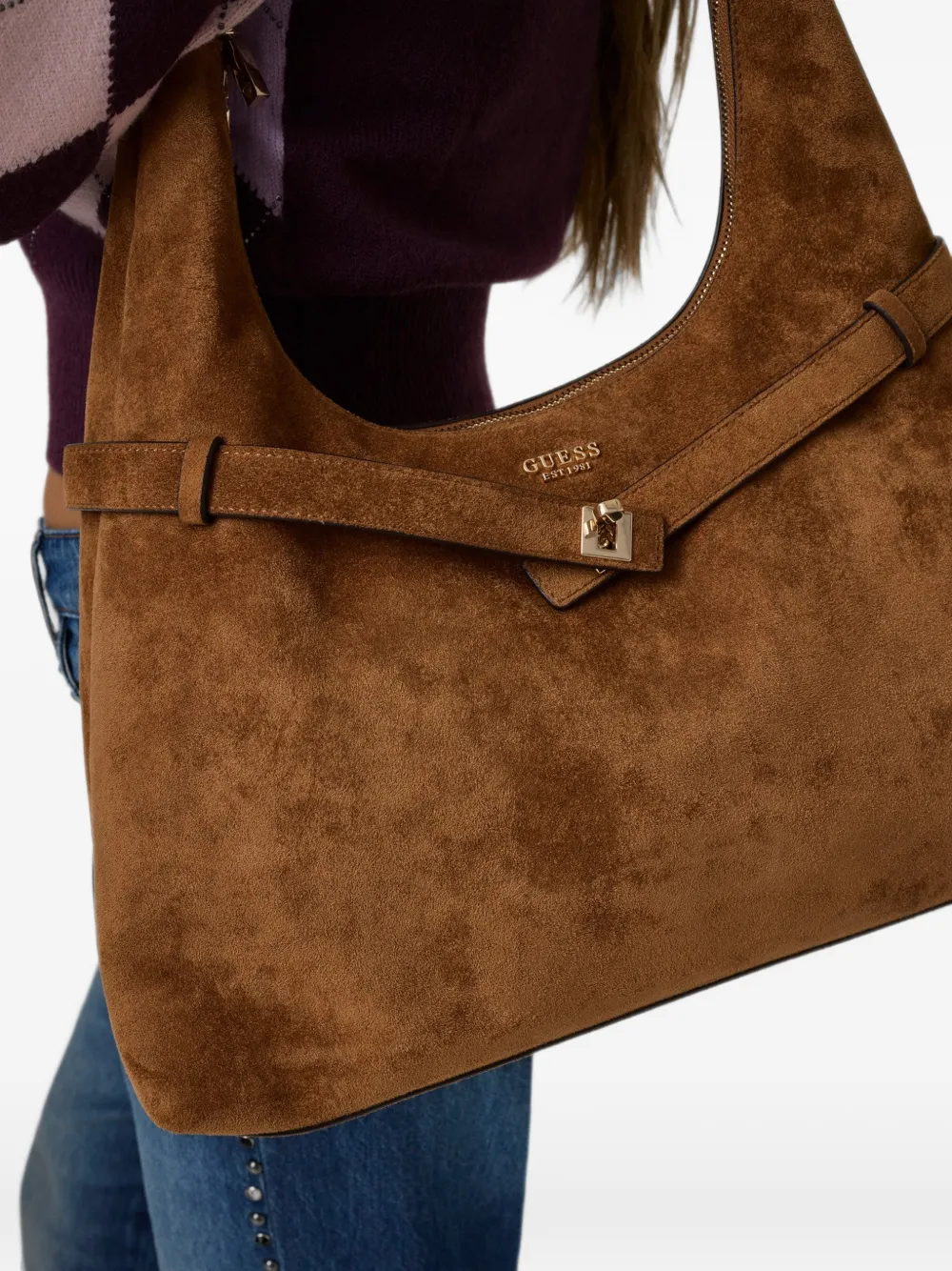 GUESS USA Ella schoudertas Bruin