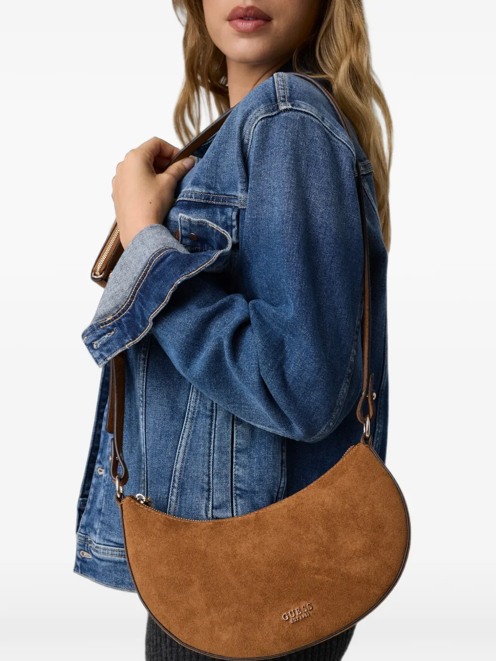 GUESS USA Tosca verstelbare schoudertas Bruin