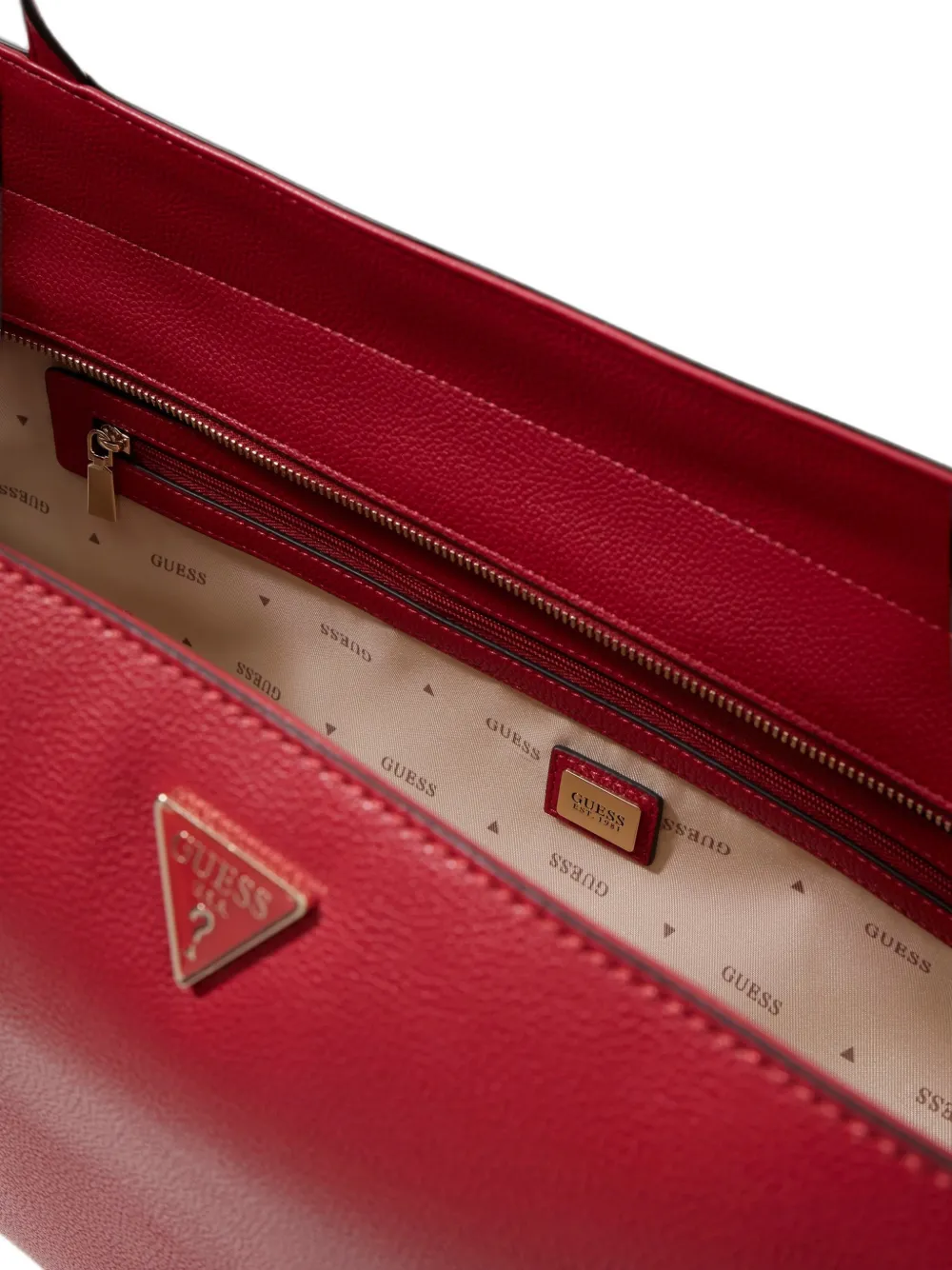 GUESS USA Devon shopper met logoplakkaat Rood