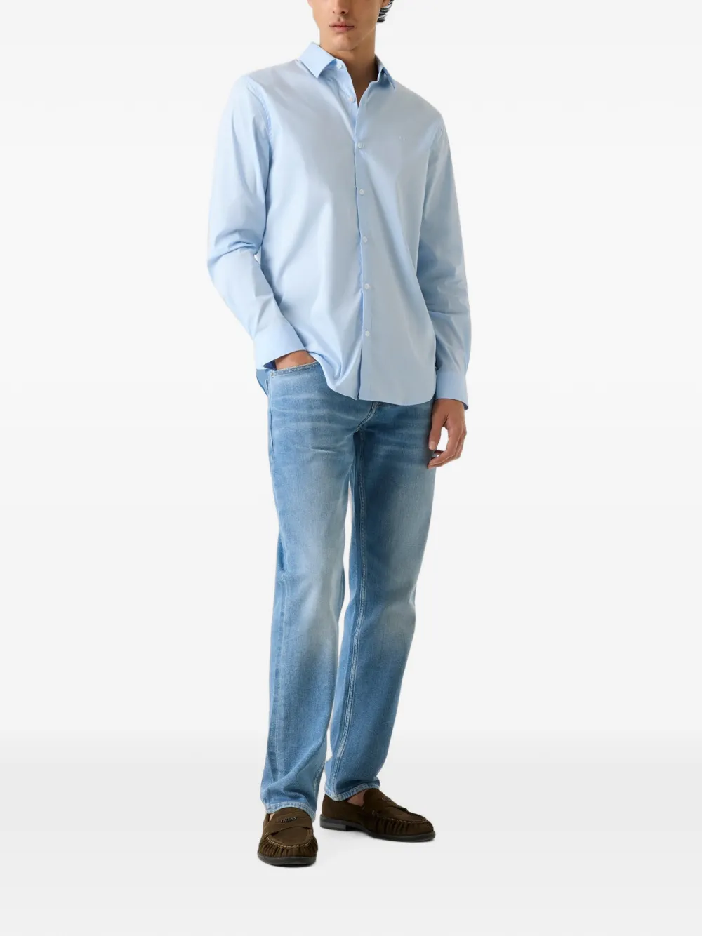 GUESS USA Getailleerd overhemd Blauw