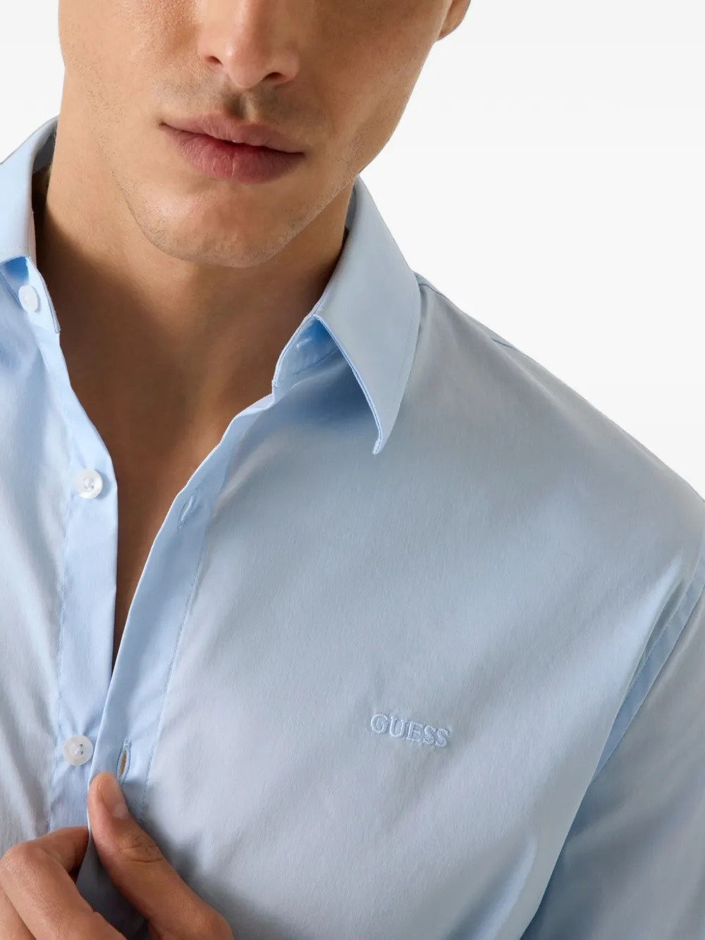 GUESS USA Getailleerd overhemd Blauw