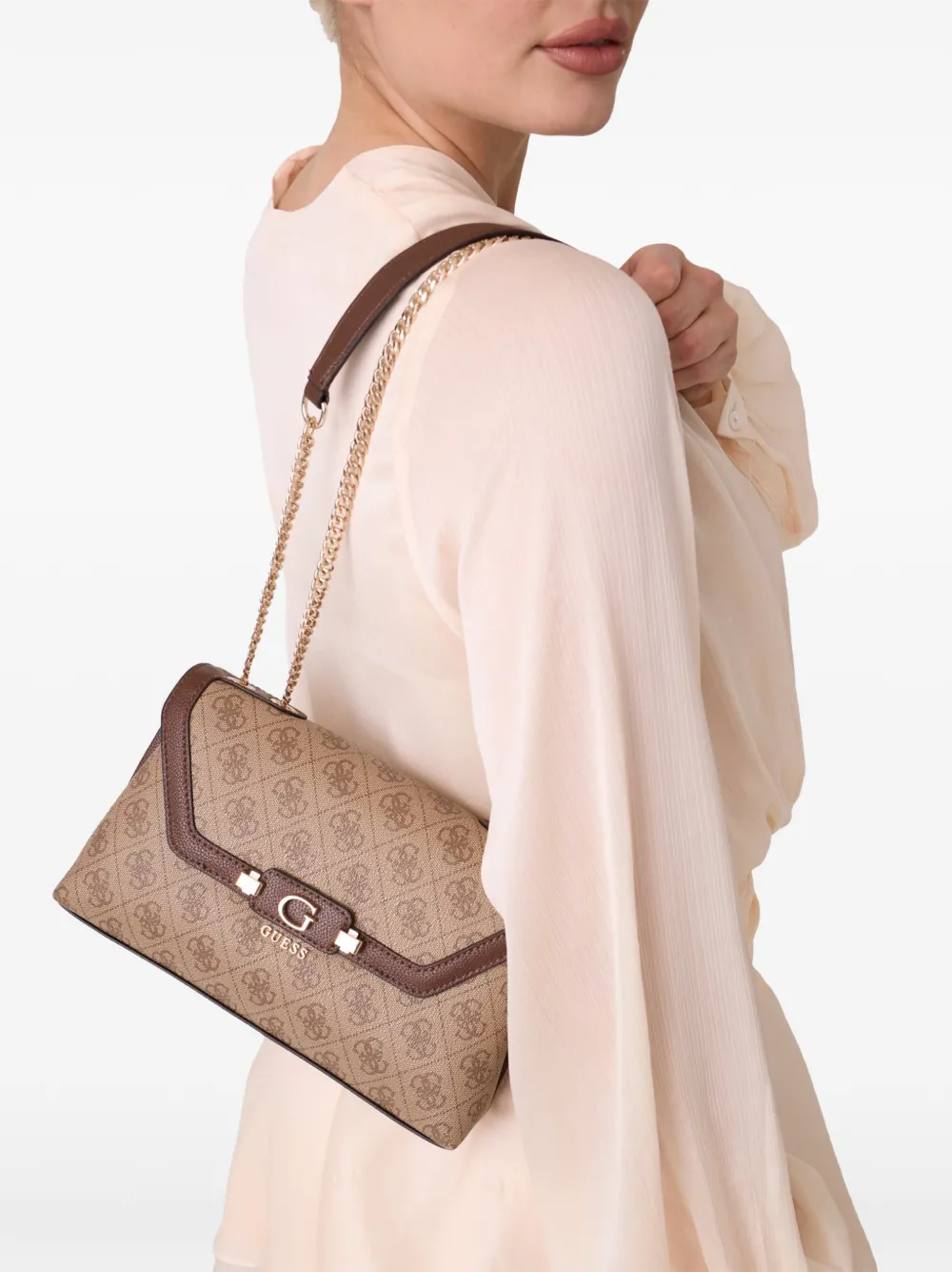 GUESS USA Lindsey schoudertas Beige