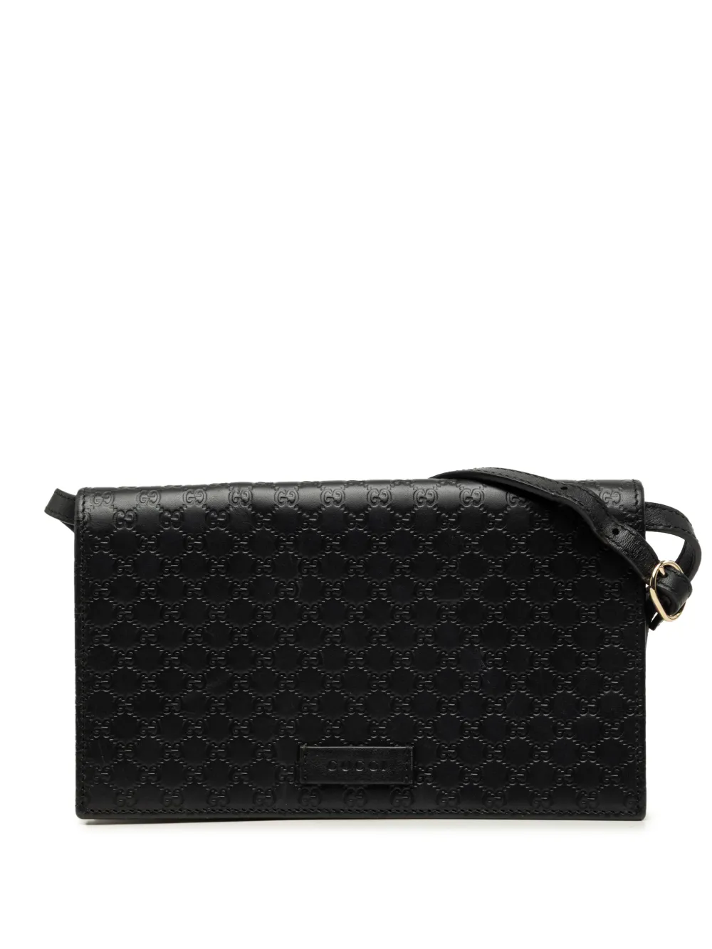 Gucci Pre-Owned 2000-2015 Microguccissima Wallet on Strap crossbody bag - Nero