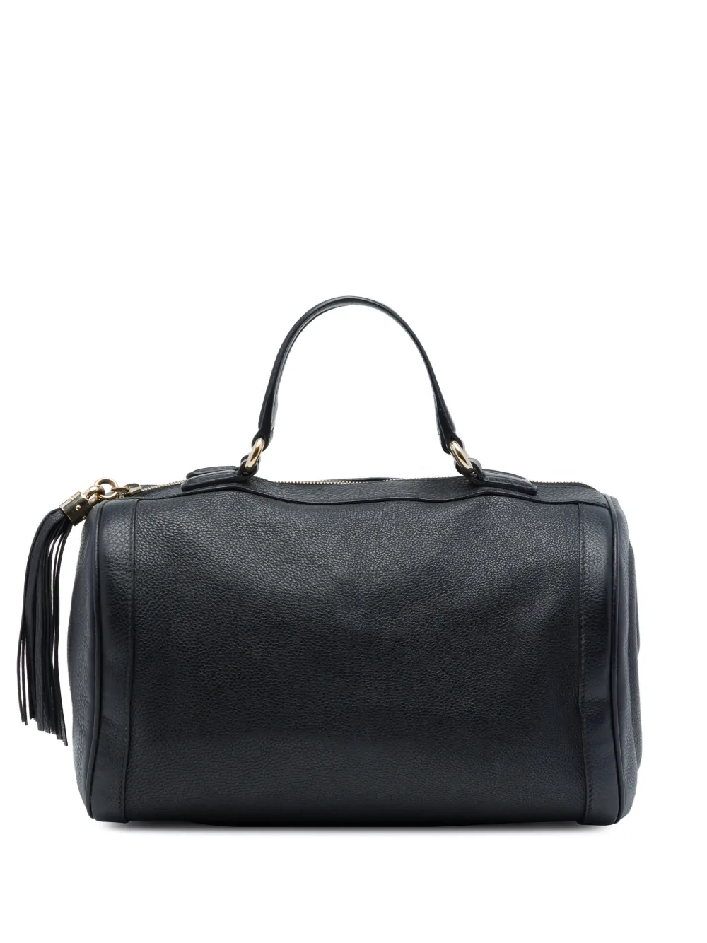 Gucci Pre-Owned 2016-2026 Medium Pebbled Calfskin Soho boston bag - Nero