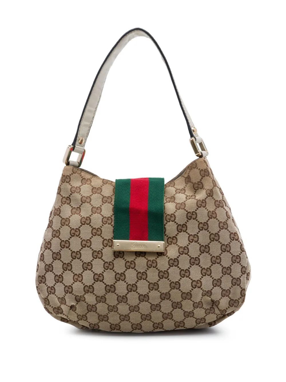 Gucci Pre-Owned 2016-2026 Medium GG Canvas New Ladies Web Hobo shoulder bag - Toni neutri