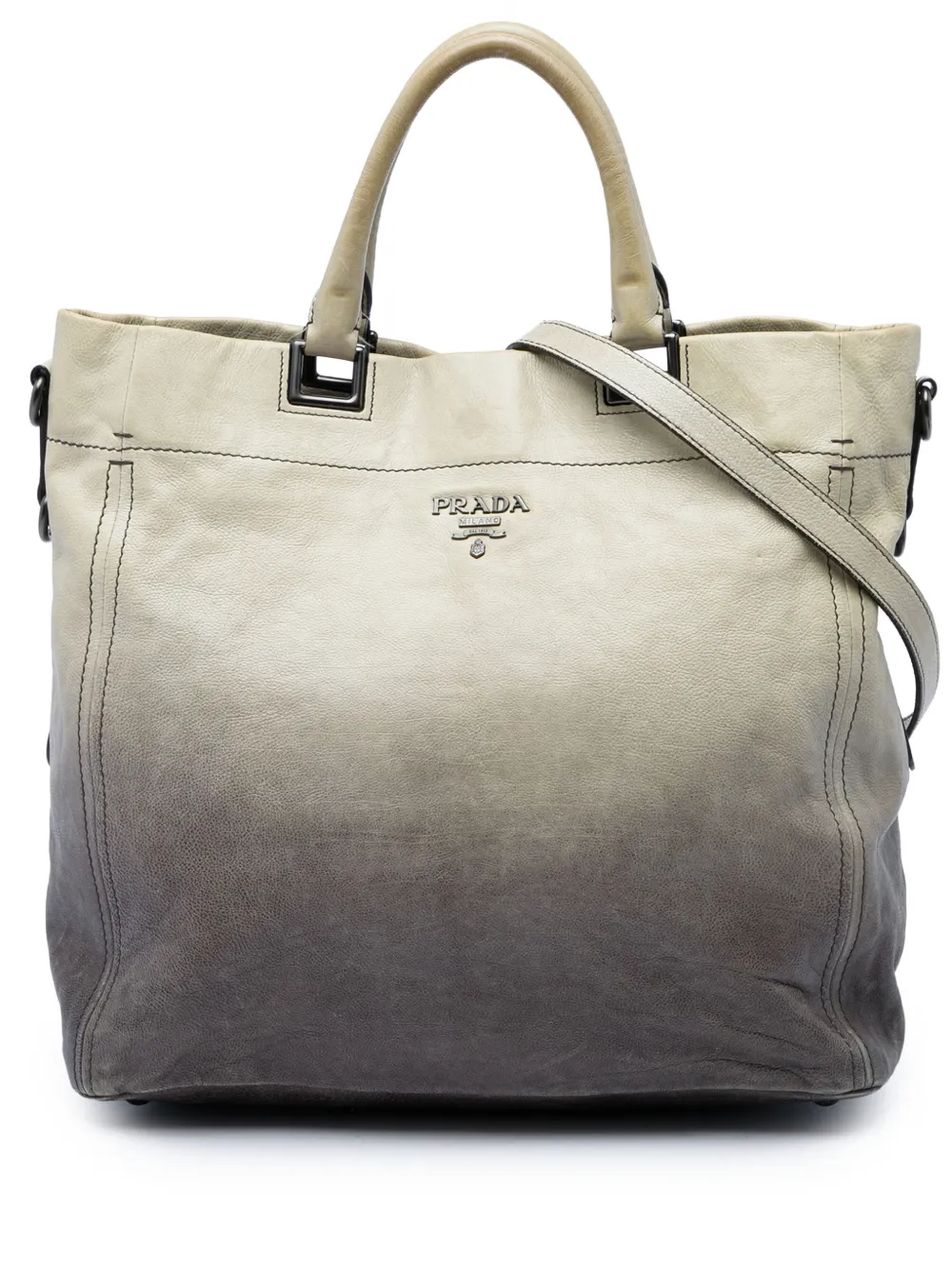 Prada Pre-Owned 2000-2013 Ombre Glace Calf Tote satchel - Grigio
